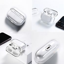 For Airpods Pro Headphone Accessories Solid Silicone Cute Protective transparency Earphone Cover Apple Wireless Charging Box Shockproof case