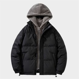 Men's Down Parkas Aulemen Jaqueta de Inverno Men engrossar casaco quente Jaquetas com capuz