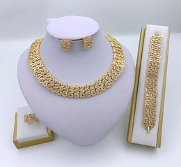 Серьговые ожерелье мода Dubai Women Jewelry Big Cround Crystal Bracelet Sets 200553611