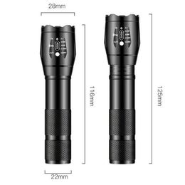 USB rechargeable T6 flashlights LED Waterproof Zoomable Aluminium alloy Tactical Flashlight Torch for outdoor cycling camping