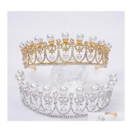 Wedding Hair Jewellery Vintage Baroque Bridal Tiaras Accessories Prom Headwear Stunning Sheer Crystals And Crowns 2729 T2 Drop Delivery Ottux