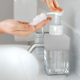 Storage Bottles 450ML Travel Dispenser Soap Foam Foaming Pump Empty Square Bottle Plastic Clear Liquid Shower