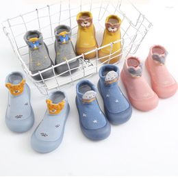 First Walkers Born Baby Boy Shoes Embroidery Pattern Nonslip Floor Socks Kids Girls Soft Rubber Sole Crib Toddler Booties Child Sneakers