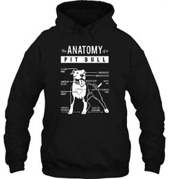 Men's Hoodies Men Hoodie Fashion Design The Anatomy Pitbull Of A Pit Bull Standard UnisexHipster Streetwear