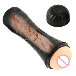 Sex toys Massager Male Masturbation Cup Tongue Licking Real Vagina Blowjob Machine Vibrator Sexy Toys for Man Mastubators Tool