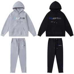 Kapşonlu Kadınlı Spor Giyimli Mens Trailtsits Trapstarter Polar Nakış Takımları Erkekler Spor Hoodie Jogging Sıradan eşofmanları büyük boy