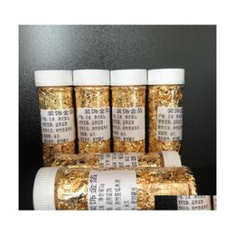 Other Festive Party Supplies 2 G Gold Leaf Flakes Decoration Food Grade Cake Decor Tool Dishes Kitchen Festival Diy Decorating Foi Dh3Fq