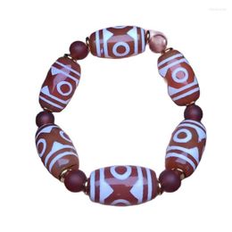 Strand Natural Stone Original Agate Barrel Beads Bracelet Unique Bracelets Jewellery Fashion Gifts For Men And Women