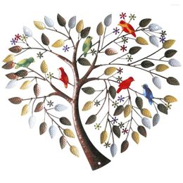 Decorative Figurines Tree Of Life Wall Plaque Metal Decor 30x35CM Large Hanging Sculpture Heart Sign Art For Home