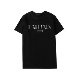 Herren-Designer-T-Shirt, übergroßes T-Shirt, Damen-Luxus-T-Shirt, Sommer, kurz, Damenmode, lässig, Marke, Buchstabendruck, Schwarz und Weiß, Grau