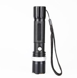 Multifunctional outdoor flashlight Powerful Tactical self defense flashlights hiking camping lamp latern with 18650 battery