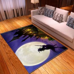Carpets Halloween Pumpkin Floor Mats To Map Custom Home Decoration Crawling Simple Cartoon Large Bedroom Living Room CarpetCarpets