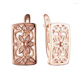 Dangle Earrings Unique Women Earring 2023 585 Rose Gold Color Fashion Jewelry Luxury Drop Designs For Lady