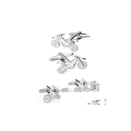 Cuff Links 10Pairslot Motorcycle Cufflinks 2 Styles Shirt Bottons Wedding High Quality Fashion Jewelry Wholesale Drop Delivery Tie Cl Dhbpq