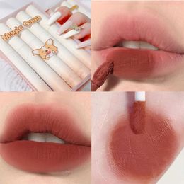 Lip Gloss 5pcs/set Matte Liquid Lipstick Lasting Moisturising Mud Waterproof Sweatproof Portable Make-up For Women Cosmetics