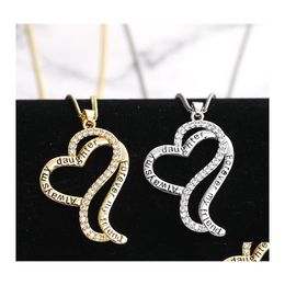 Pendant Necklaces Alwaysmy Daughter My Frlend Infinite Heart Necklace Fashion Womens And Girls Jewelry Easter Anniversary Mothers Da Dh9Bx