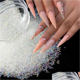 Nail Art Decorations Caviar Beads Crystal Tiny Rhinestones For Decoration Glass Balls Micro Bead Diy Manicure Charm Accessories Drop Dhxjx