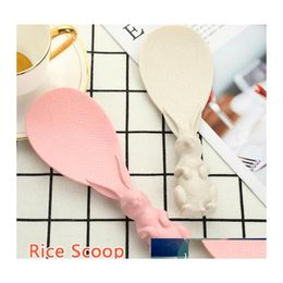 Spoons Wheat St Spoon Can Stand Up Rice Shovel Cooker Creative Nonstick Cartoon Drop Delivery Home Garden Kitchen Dining Bar Flatware Otb3S