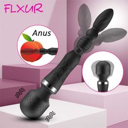 Sex toys Massager Flxur Powerful Dildo Vibrator Av Magic Wand G-spot Vagina Clit Stimulator Double Head Toy for Woman Couple