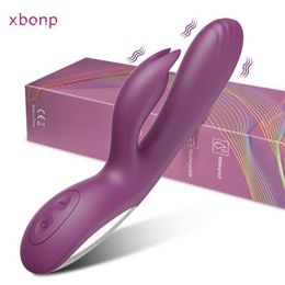 Sex toys Massager Powerful g Spot Rabbit Vibrator Female Clitoris Nipple Dual Stimulator 2 in 1 Dildo Toys Shop Goods for Women