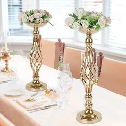 Candle Holders Metal Flower Arrangement Stand Road Lead Pillar Holder For Wedding Vase Decor Party Candelabra Table Centrepiece Decora