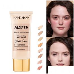 Foundation Handaiyan Forward The Makeup Liquid Matte Finish Waterproof Longlasting Oilcontrolling Fl Erage 30Ml Moisturiser Pores Br Dhx7H