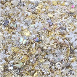 Nail Art Decorations 100Pcs Luxury Zircon Charms Random Mtishapes Crystal Rhinestones Jewelry Decoration Sticker Bk 3D Drop Delivery Dh7Fa