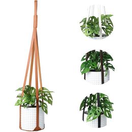 Garden Supplies Leather Plant Hanger Hanging Planter Flower Pot Holder Home Decor For Indoor Plants Cactus Succulent Other