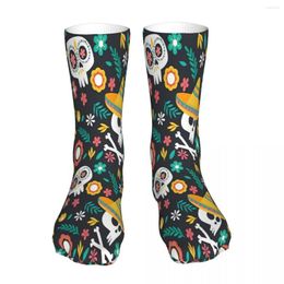 Men's Socks Halloween Skulls Of The Day Dead Sock Men Women Polyester Stockings Customizable Sweetshirt