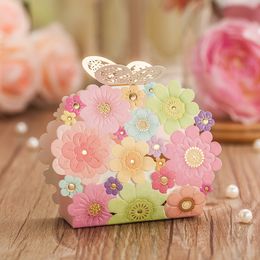 Gift Wrap Wedding Favours And Gifts Box Flower Butterfly Favour Boxes Laser Cut Elegant Luxury Decoration Paper Candy Bag For Guests 230110