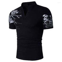 Men's T Shirts Top V-neck Short-sleeved T-shirt Fashion Fitness Brand High Quality Casual Male Summer 2023 Collar