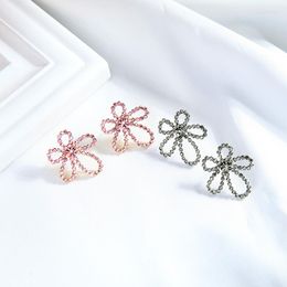 Stud Earrings Cute Simple Design Craystal Black/White For Women Handmade Fashion 2023 Earring Gift Jewellery Accessory