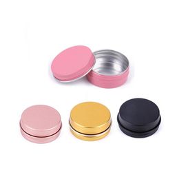 Packing Bottles 15Ml Metal Aluminium Bottle Tins Lip Balm Containers Empty Jars Screw Top Tin Cans Drop Delivery Office School Busin Dhzfj