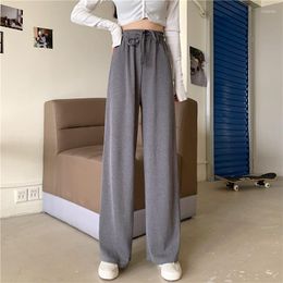 Women's Pants INS Cool Women Baggy Korean Slacks Harem Lady Femme Sweatpants Students Autumn Long Grey Trousers