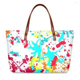 Evening Bags Custom Splash Art Graffiti Print Designer For Women's Party Shopping Large Capacity Storage Satchels Shoulder Totes