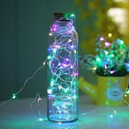 Strings 1m Fairy Lights Wire String Battery Box Led Light Decoration Christmas Curtain T0i5