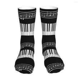 Men's Socks Piano Organ Keyboard Sock Men Women Polyester Stockings Customizable Hip Hop