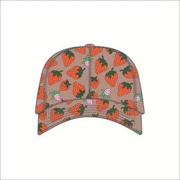 All-match Strawberry Baseball Caps Cotton Cactus Classic Letter Ball caps summer Men Women Children Sun Hats Outdoor Adjustable Snapback Cap Casquette Visor