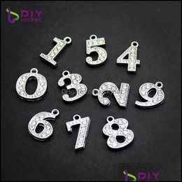 Charms Fl Drill 09 Charm Women And Men Bracelet Necklace Findings Components Sliver Small Pendants Alloy 0 35Ls Q2 Drop Delivery Jewe Dhjsv