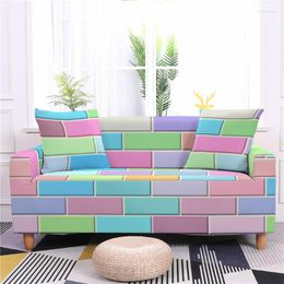 Chair Covers Colourful Wall Tiles Pattern Sofa Cover Polyester All-inclusive Living Room Bedroom Towel Home Decoration Multi-seater