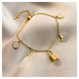 Friendship bracelets for 3 best friends classic design charms bracelet designer Jewellery stainless steel plated gold bracelet luxury Jewellery lock love bracelets