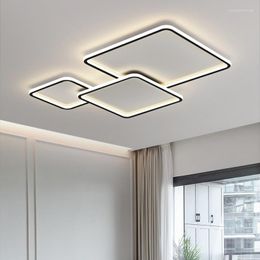 Chandeliers Nordic Minimalism Led Ceiling Chandelier Living Room Modern Smart Dimmable Lamp Bedroom White Metal Mounted