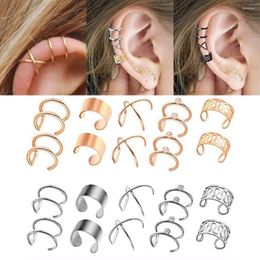 Backs Earrings 5 Pair Fashion Simple Boneless Set Titanium Steel Men And Women Without Pierced Ear Bone Clip Fake