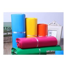 Gift Wrap Poly Mailer Bags Pure Color Express Packaging Envelope Bag Plastic Garments Mailing Boxes 100Pcs Drop Delivery Home Garden Dh6Dq