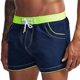 Men's Shorts SENSONMen's Board Fast Dry Beach Surf Pocket Swimming Trunks Sport Running Hybird Lined Briefs Mesh Pants