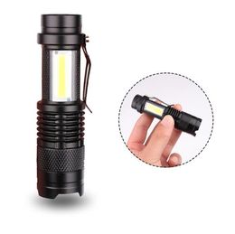 mini Led COB flashlights portable Camping lamp lights outdoor hiking traveling penlight waterproof lantern zoom Lamps