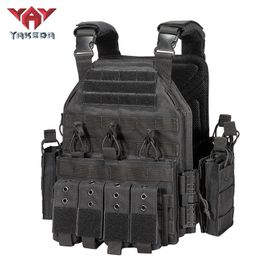 Men's Vests 1000D Nylon Plate Tactical Vest Outdoor Hunting Protective Adjustable MODULAR Vest for Airsoft Combat Accessories 230111