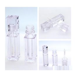 Other Festive Party Supplies Empty Lip Gloss Tubes 5.5 Ml Square Hexagon Shape Clear Balm Container Organise Lipstick Refillable B Dhv1P