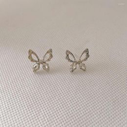 Backs Earrings Non Pierced Gold Color Butterfly Clip On For Women Korean Animal Jewelry Exquisite Crystal Ear Cuff Earings Party Gift