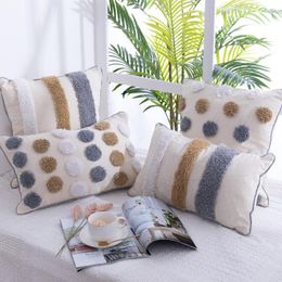 Pillow Modern Nordic Tufted Pillowcase Style Living Room Back Cases Mats Sofa Set